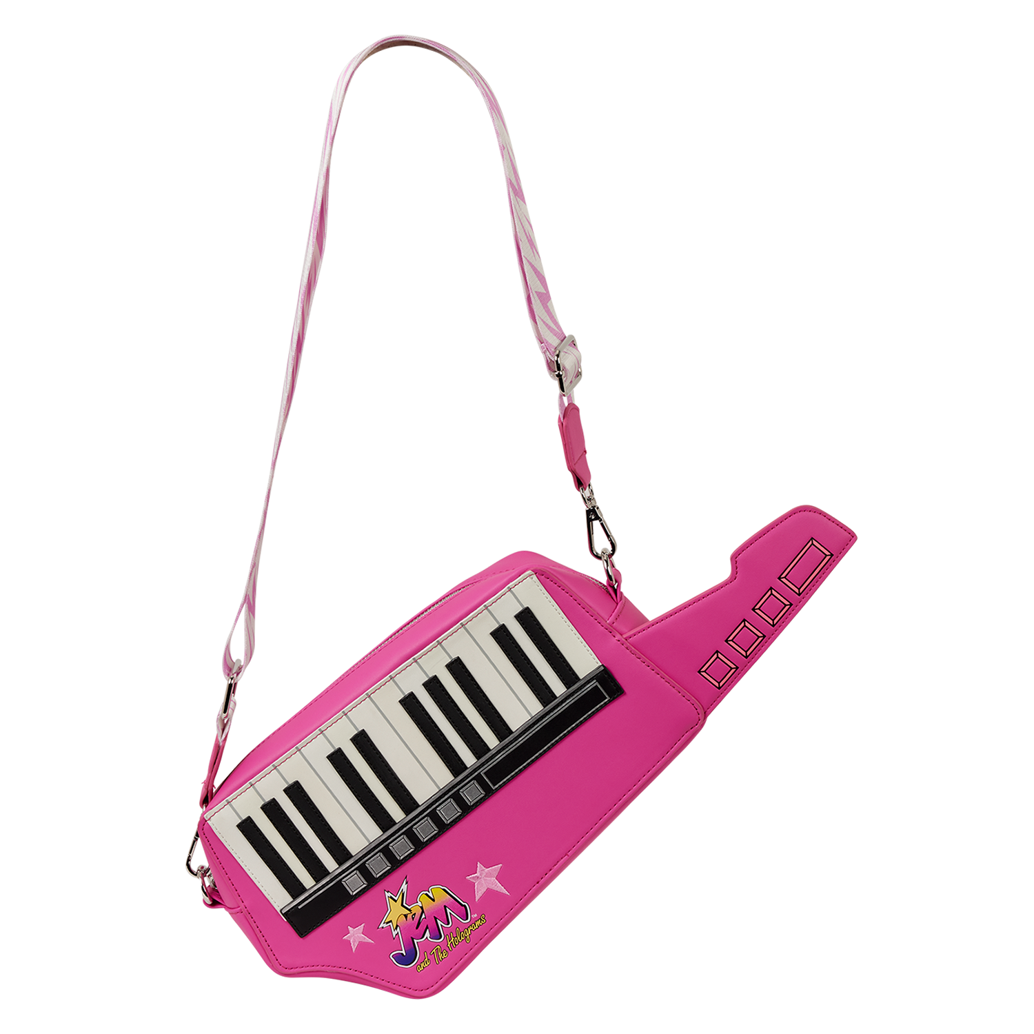 Jem and the Holograms Figural Keytar Glow Crossbody Bag