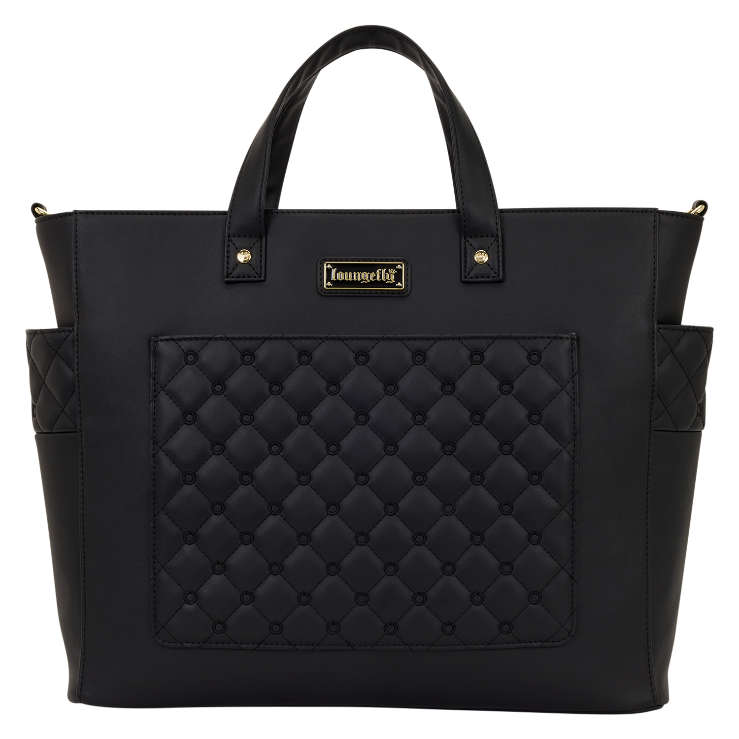 Loungefly The Mo Black Convertible Backpack & Tote Crossbody Pin Trader Bag