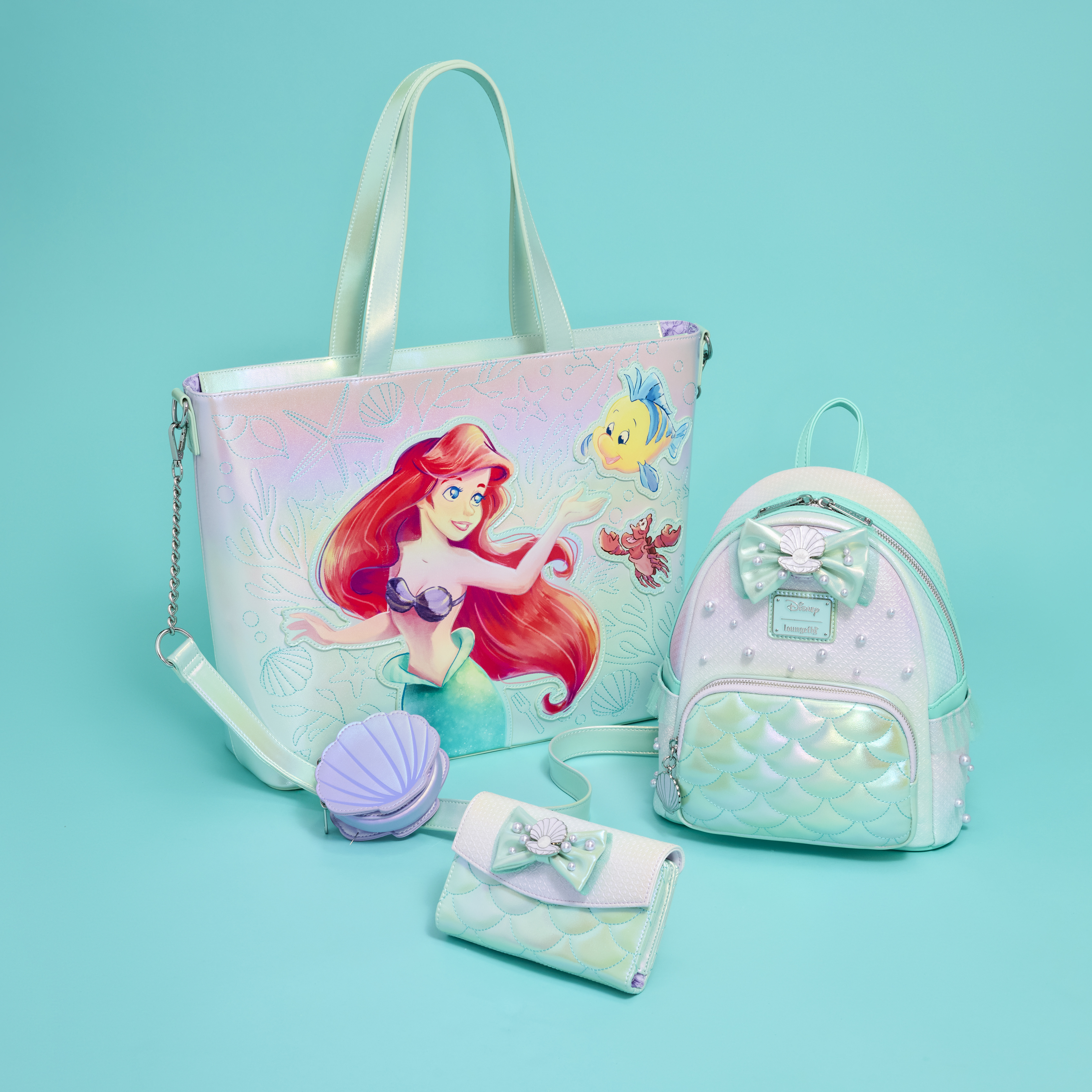 The Little Mermaid Iridescent Pearl Mini Backpack - Image 4