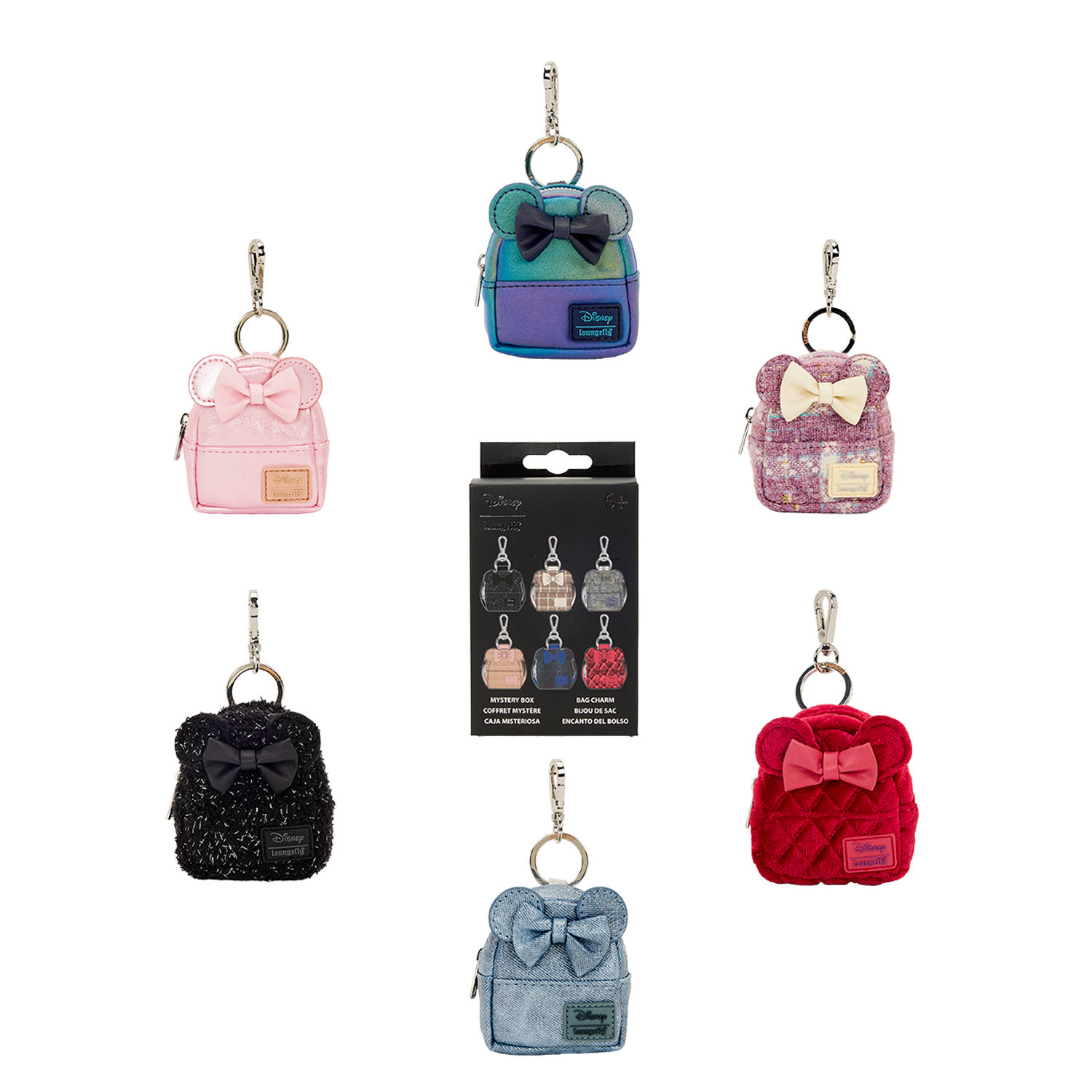 Minnie Mouse Glitter Mystery Mini Backpack Keychain Charm